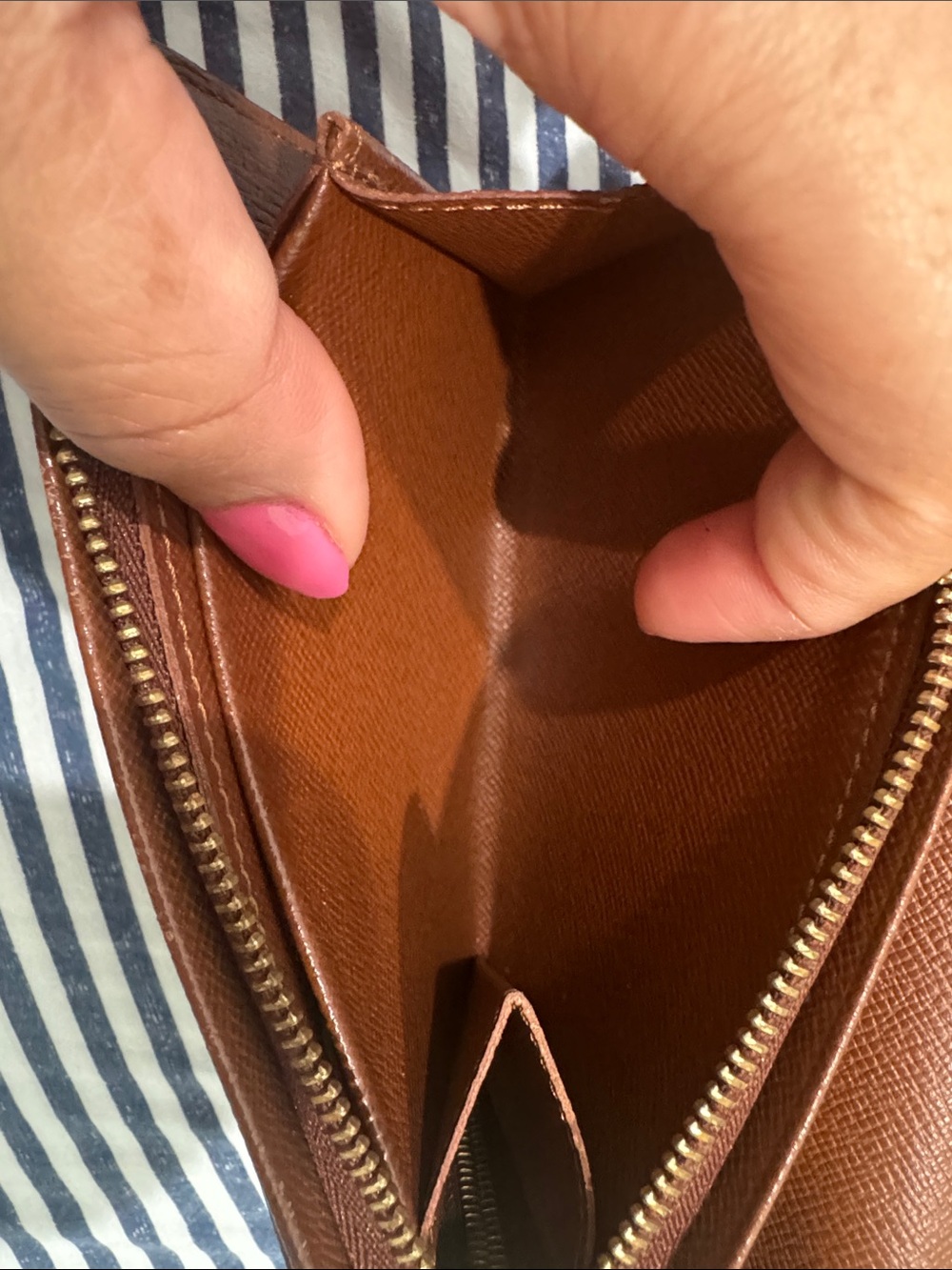 Louis Vuitton Monogram Continental Wallet in Brown and Tan - Picture 7 of 11